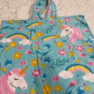 Unicorn hooded beach towel